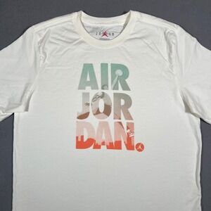Nike Air Jordan Jumpman Logo T-Shirt Tee White Mens‎ Medium DC9354-100